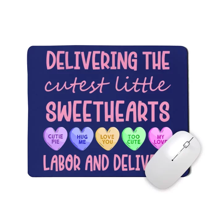 Labor And Delivery Nurse Valentine's Day, L&D Nurse Mousepad