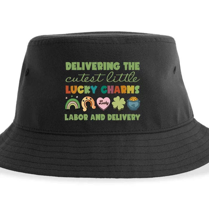 Labor And Delivery Nurse St. Patrick's Day L&D Nurse Sustainable Bucket Hat