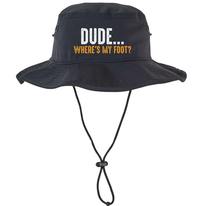 Leg Amputee Dude Where Is My Foot Prosthetic Leg Amputation Legacy Cool Fit Booney Bucket Hat