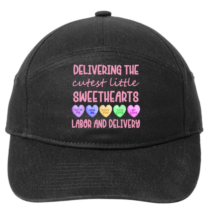 Labor And Delivery Nurse Valentine's Day, L&D Nurse 7-Panel Snapback Hat