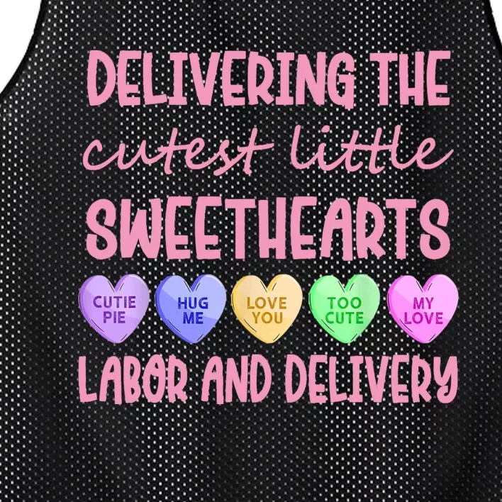 Labor And Delivery Nurse Valentine's Day, L&D Nurse Mesh Reversible Basketball Jersey Tank