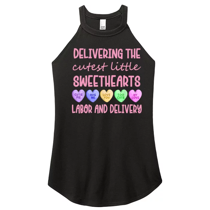 Labor And Delivery Nurse Valentine's Day, L&D Nurse Women’s Perfect Tri Rocker Tank