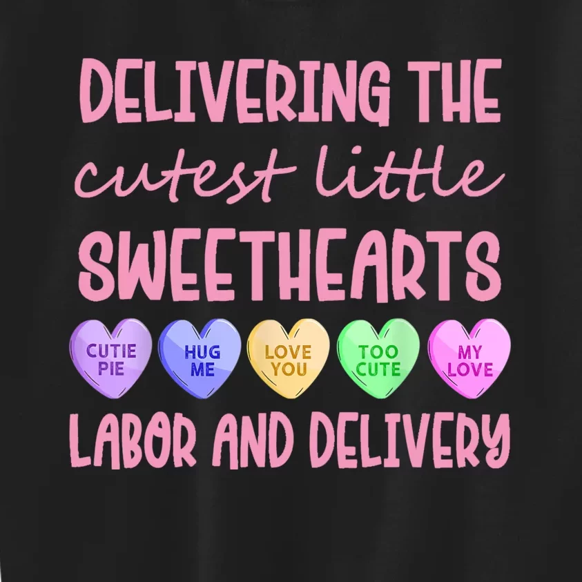 Labor And Delivery Nurse Valentine's Day, L&D Nurse Kids Sweatshirt