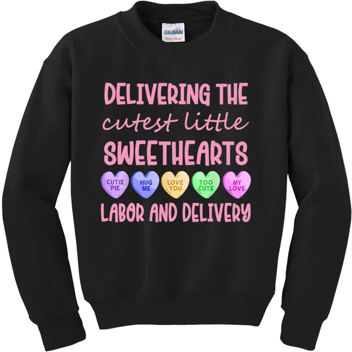 Labor And Delivery Nurse Valentine's Day, L&D Nurse Kids Sweatshirt