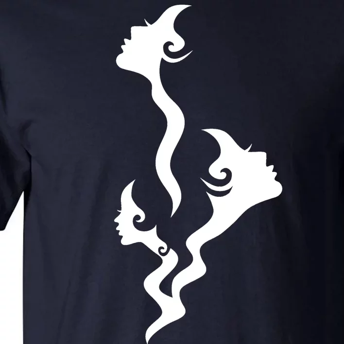 Lady Faces In Smoke Tall T-Shirt