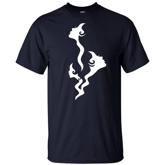 Lady Faces In Smoke Tall T-Shirt