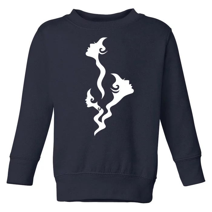 Lady Faces In Smoke Toddler Sweatshirt