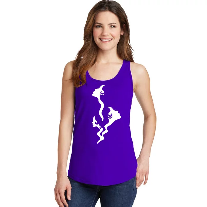 Lady Faces In Smoke Ladies Essential Tank