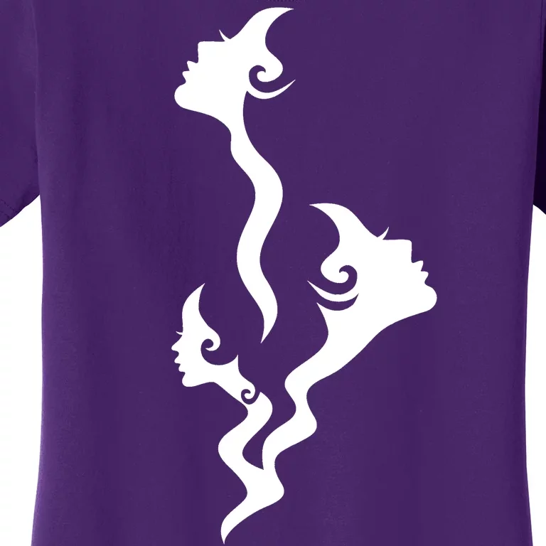 Lady Faces In Smoke Women's T-Shirt