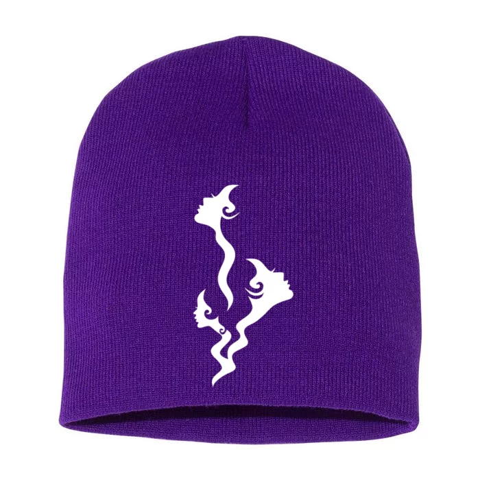 Lady Faces In Smoke Short Acrylic Beanie