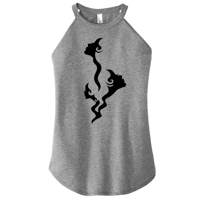 Lady Faces In Smoke Women’s Perfect Tri Rocker Tank