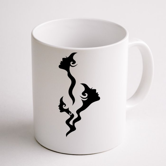 Lady Faces In Smoke Front & Back Coffee Mug