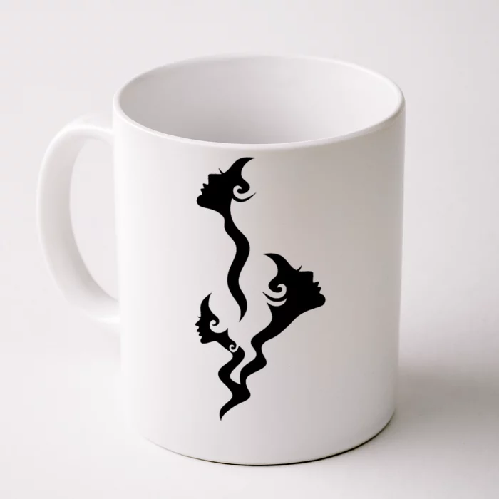 Lady Faces In Smoke Front & Back Coffee Mug