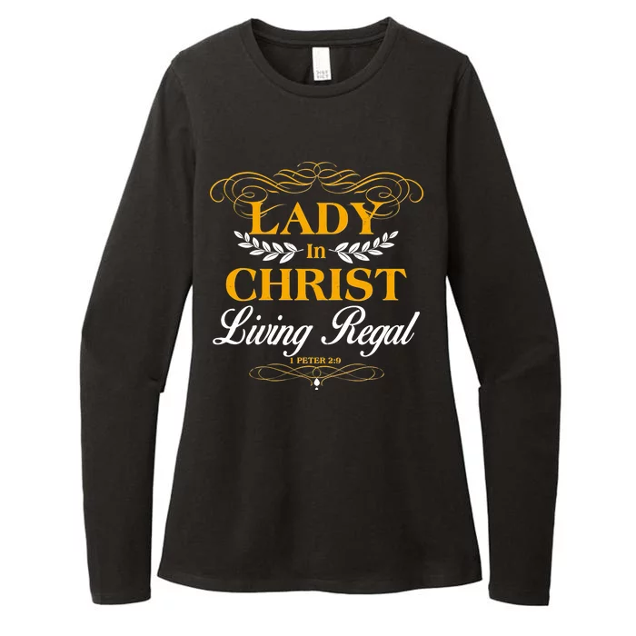 Lady In Christ Living Regal 1 Peter 2:9 Womens CVC Long Sleeve Shirt