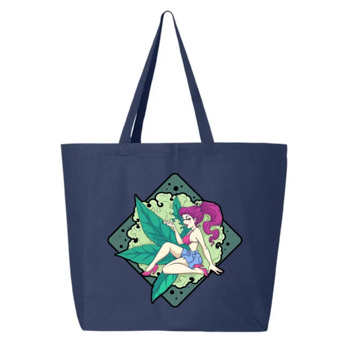 Lady Smoking Cannabis Diamond 25L Jumbo Tote