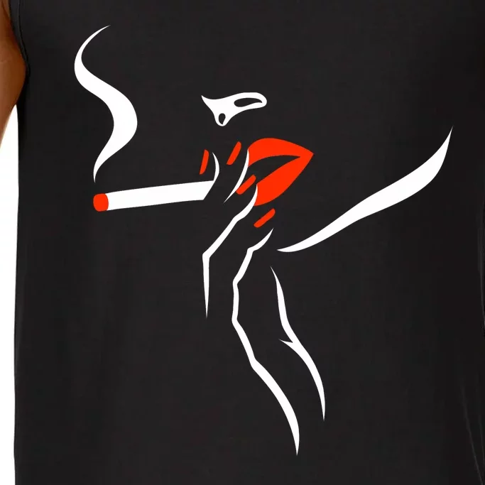 Lady Smoking Simplistic Silhouette Comfort Colors® Tank Top