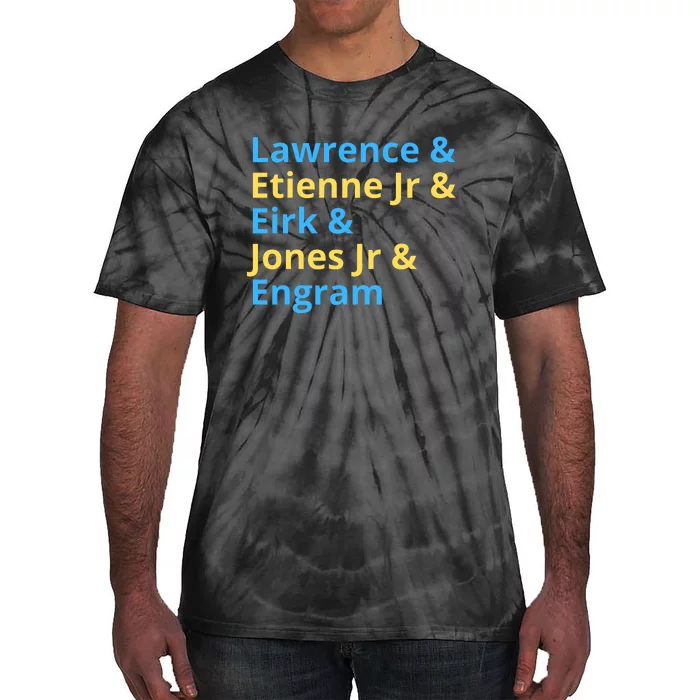 Lawrence And Etienne Jr And Kirk And Jones Jr And Engram Jacksonville Jags Tie-Dye T-Shirt