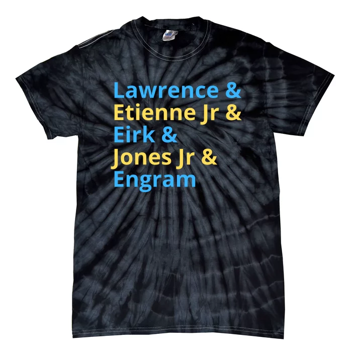 Lawrence And Etienne Jr And Kirk And Jones Jr And Engram Jacksonville Jags Tie-Dye T-Shirt