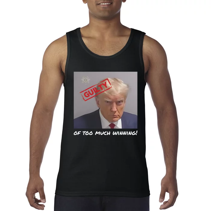 Liberal Advisory Explicit Content Trump Mugshot Tank Top