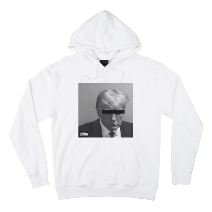 Liberal Advisory Explicit Content Trump Mugshot Hoodie