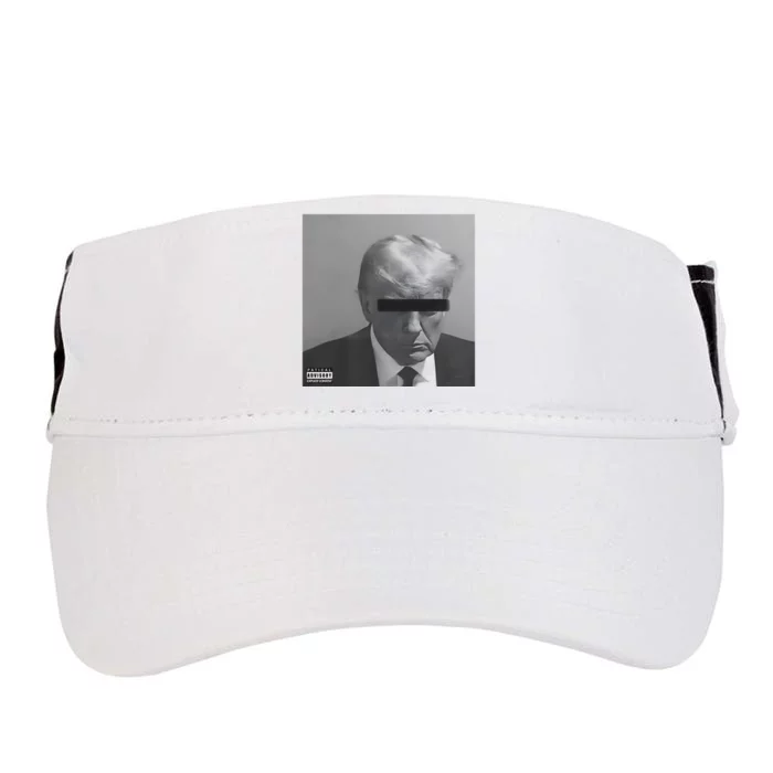 Liberal Advisory Explicit Content Trump Mugshot Adult Drive Performance Visor