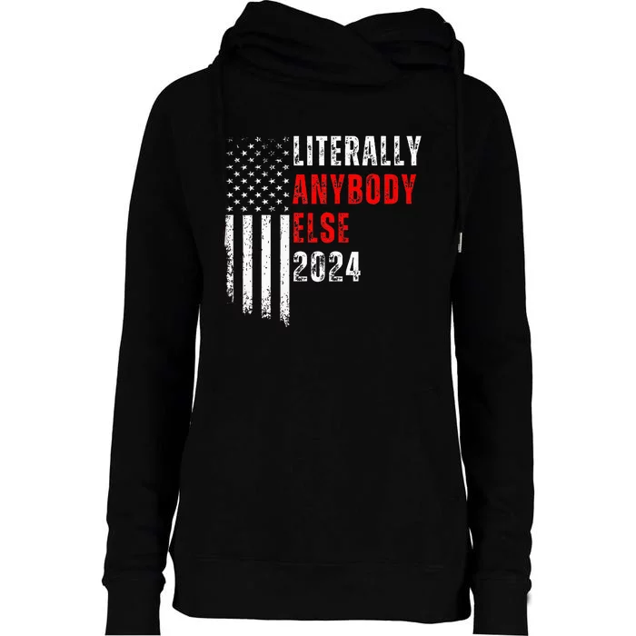 Literally Anybody Else 2024 Womens Funnel Neck Pullover Hood