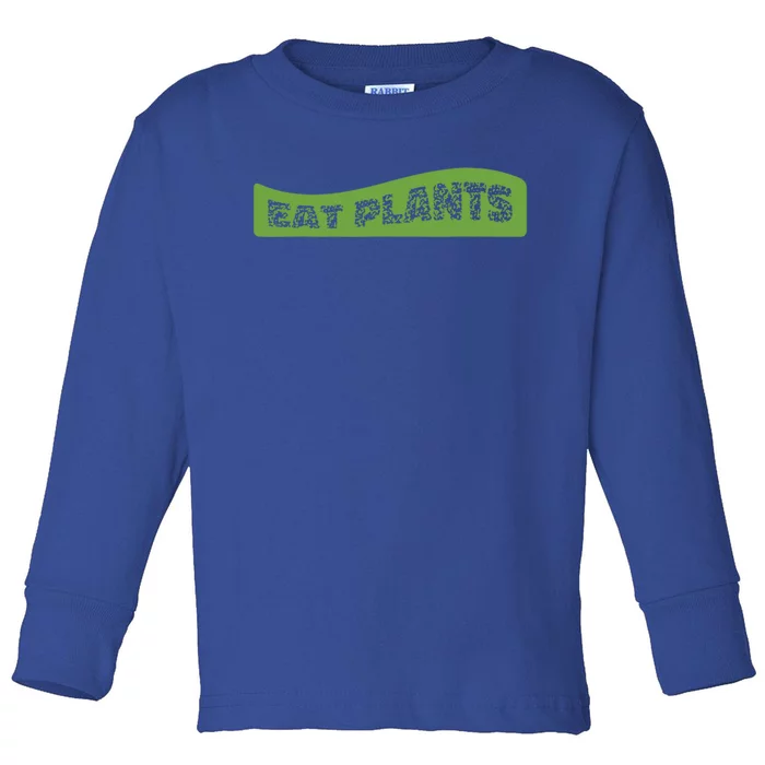 Love Animals Eat Plants Diet Vegan Veganism Meat Free Funny Gift Toddler Long Sleeve Shirt