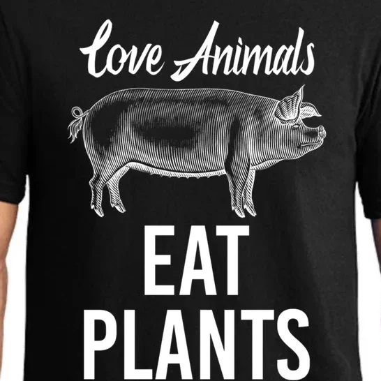 Love Animals Eat Plants Diet Vegan Veganism Meat Free Great Gift Pajama Set