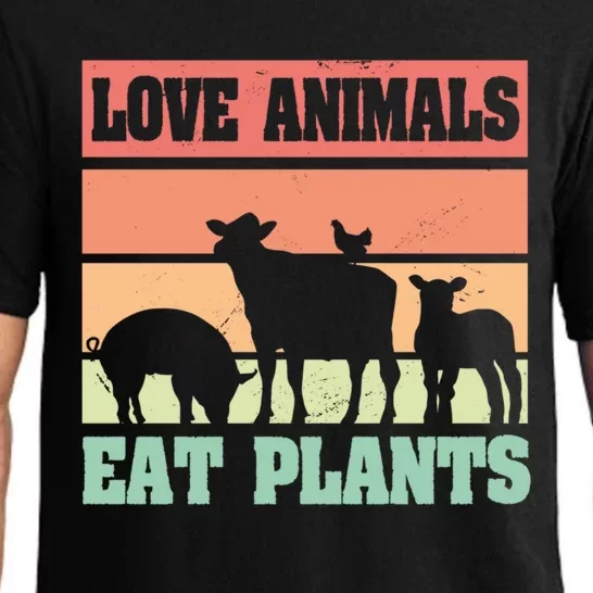 Love Animals Eat Plants Vegetarian Vegan Gift Pajama Set