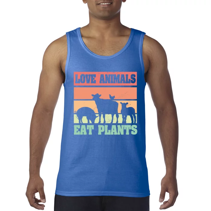 Love Animals Eat Plants Vegetarian Vegan Gift Tank Top