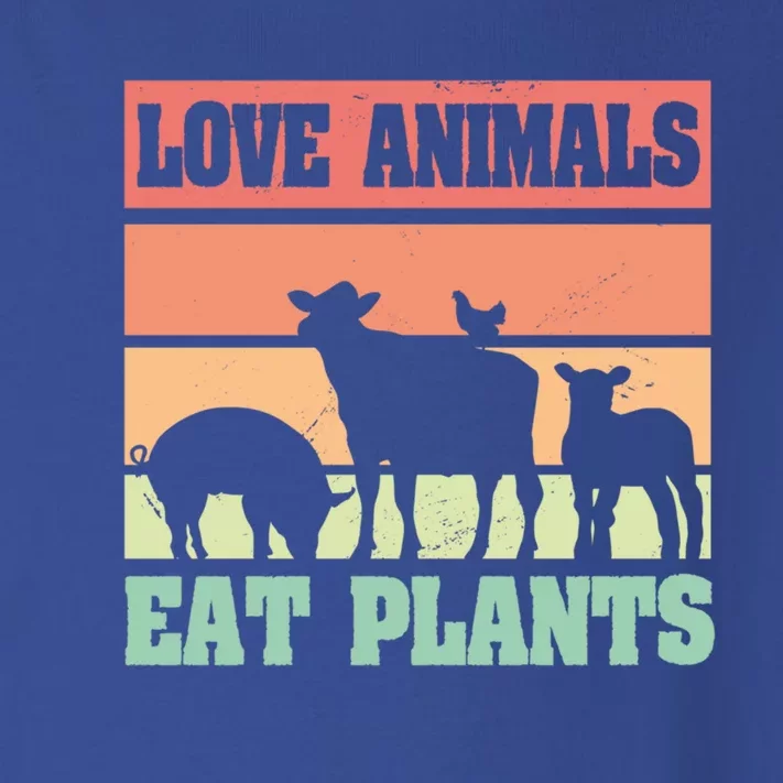 Love Animals Eat Plants Vegetarian Vegan Gift Toddler Long Sleeve Shirt