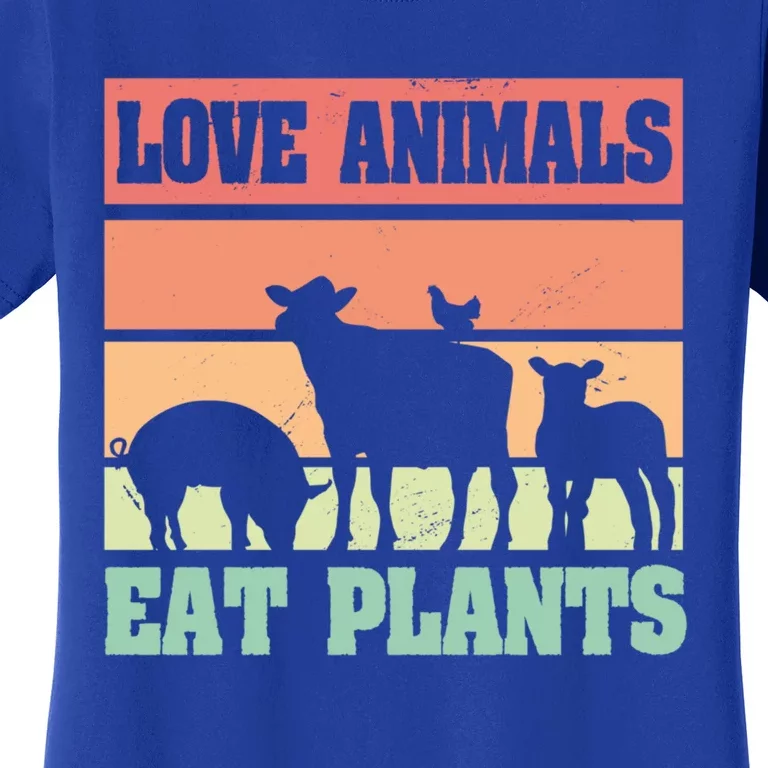 Love Animals Eat Plants Vegetarian Vegan Gift Women's T-Shirt