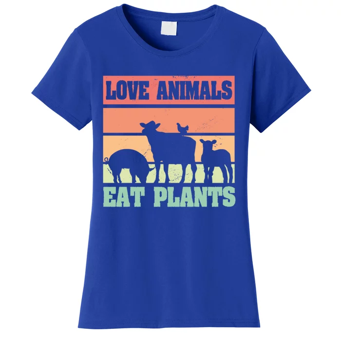 Love Animals Eat Plants Vegetarian Vegan Gift Women's T-Shirt