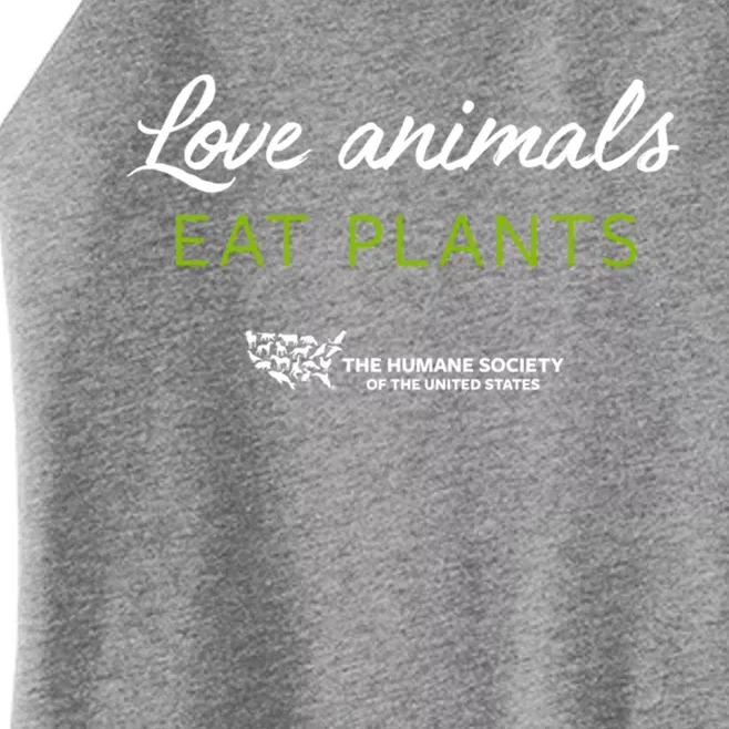 Love Animals; Eat Plants Great Gift Women’s Perfect Tri Rocker Tank