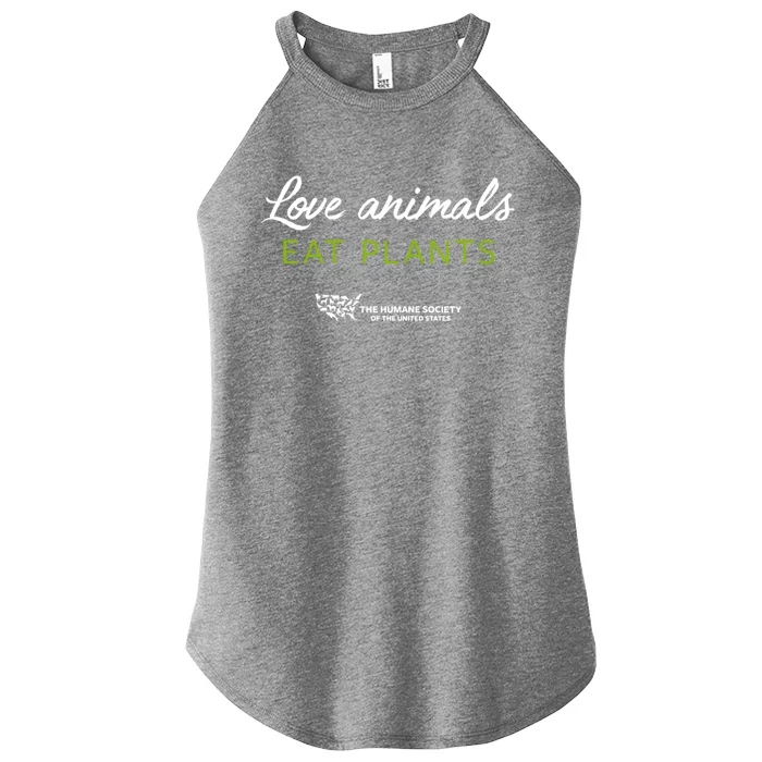 Love Animals; Eat Plants Great Gift Women’s Perfect Tri Rocker Tank