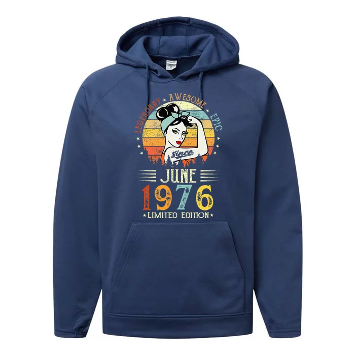 Legendary Awesome Epic Since June 1976 Limited Edition Performance Fleece Hoodie