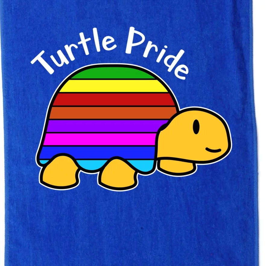 Lgbt Awareness Equality Rainbow Flag Homosexual Gay Turtle Cute Gift Platinum Collection Golf Towel