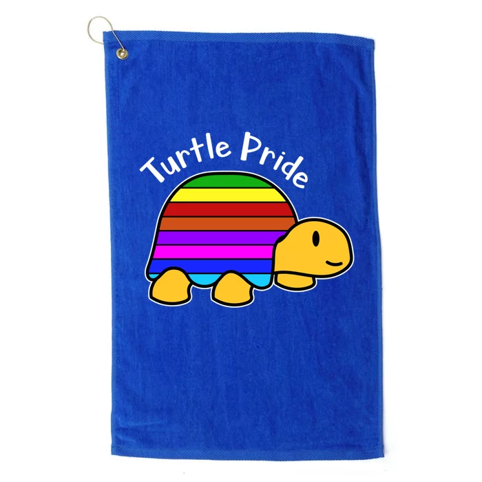 Lgbt Awareness Equality Rainbow Flag Homosexual Gay Turtle Cute Gift Platinum Collection Golf Towel