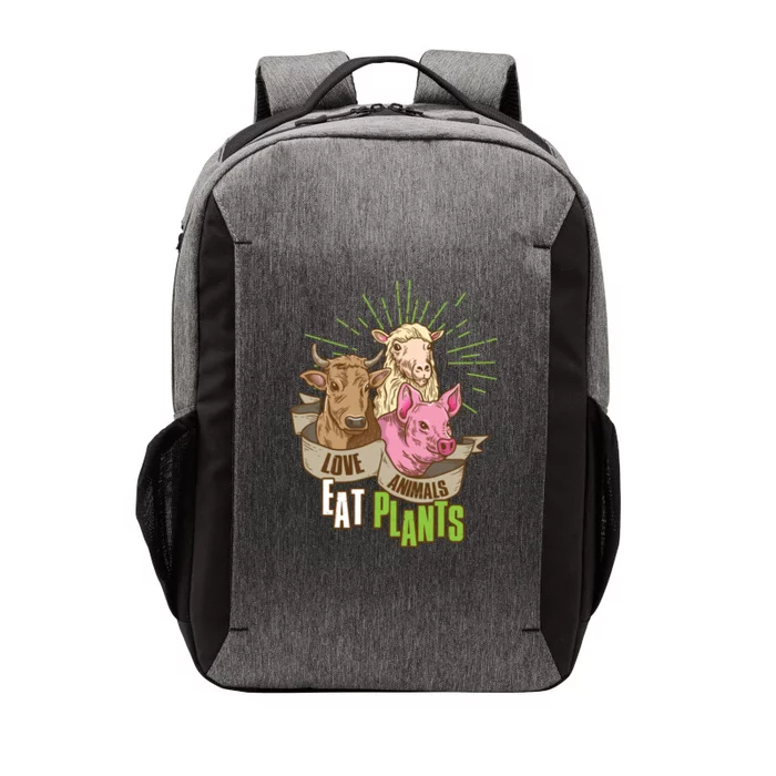 Love Animals Eat Plants Vegan Great Gift Vector Backpack