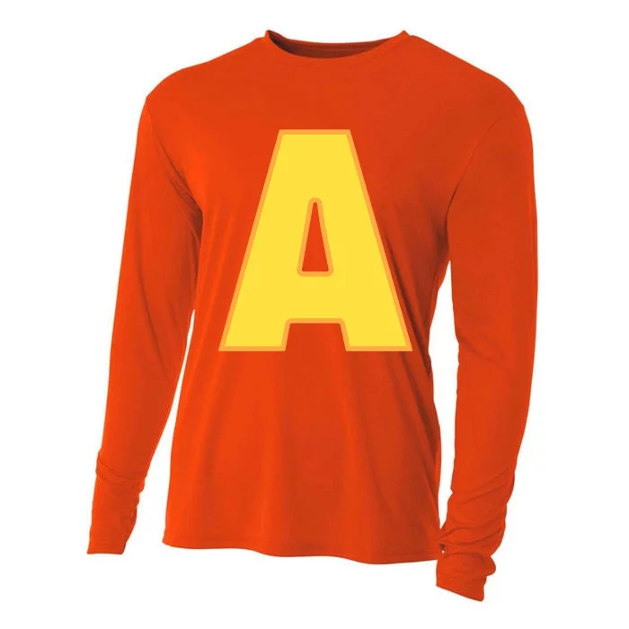 Letter A Funny Chipmunk Group Matching Halloween Costume Cooling Performance Long Sleeve Crew