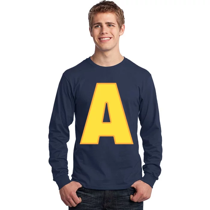 Letter A Funny Chipmunk Group Matching Halloween Costume Tall Long Sleeve T-Shirt