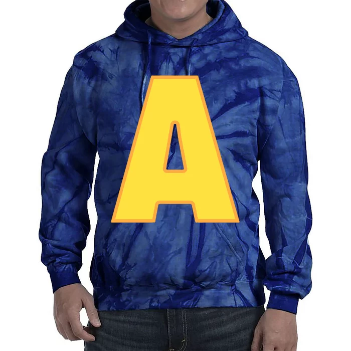 Letter A Funny Chipmunk Group Matching Halloween Costume Tie Dye Hoodie