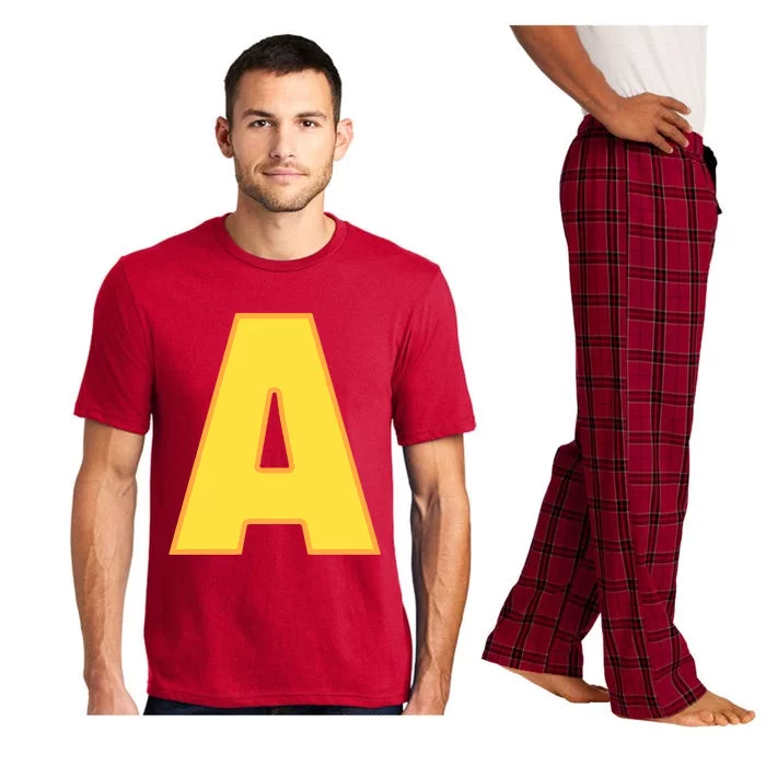 Letter A Funny Chipmunk Group Matching Halloween Costume Pajama Set