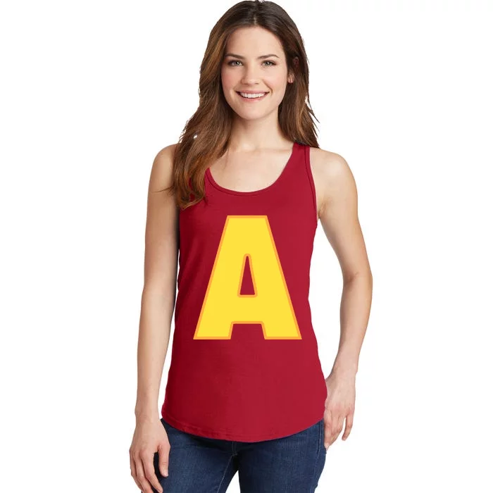 Letter A Funny Chipmunk Group Matching Halloween Costume Ladies Essential Tank