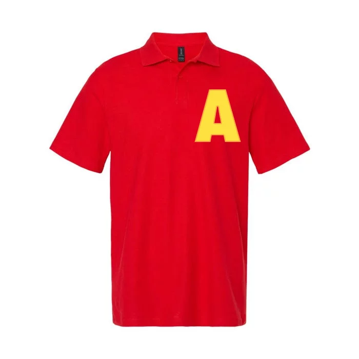 Letter A Funny Chipmunk Group Matching Halloween Costume Softstyle Adult Sport Polo