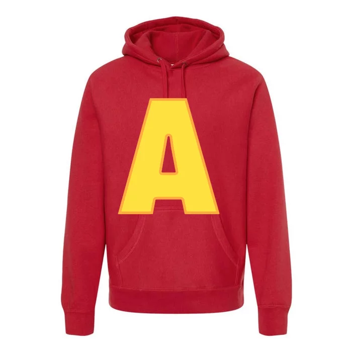 Letter A Funny Chipmunk Group Matching Halloween Costume Premium Hoodie