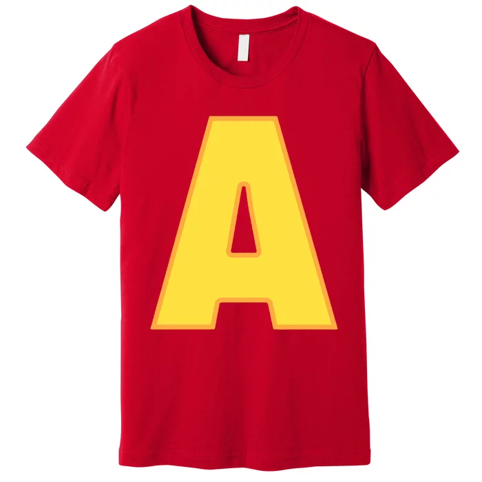 Letter A Funny Chipmunk Group Matching Halloween Costume Premium T-Shirt