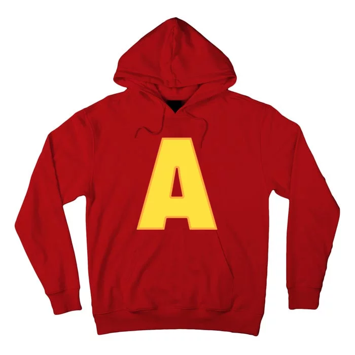 Letter A Funny Chipmunk Group Matching Halloween Costume Tall Hoodie