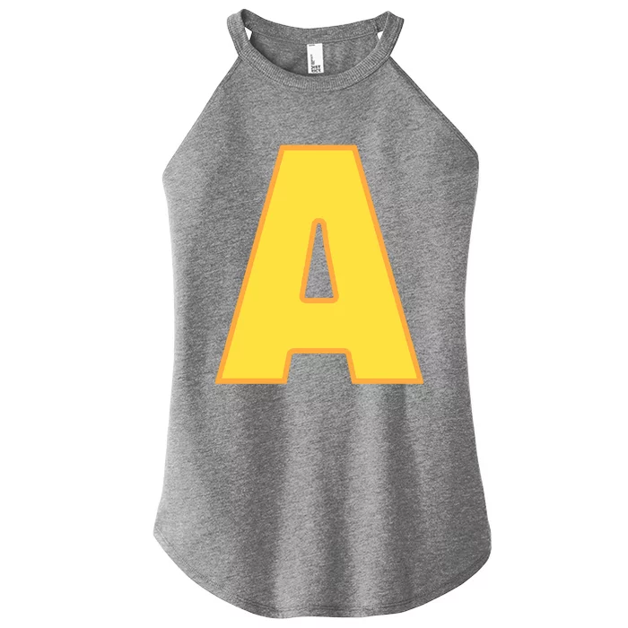 Letter A Funny Chipmunk Group Matching Halloween Costume Women’s Perfect Tri Rocker Tank