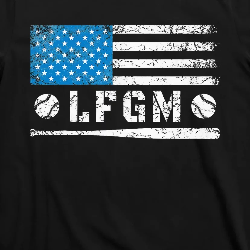 Lfgm American Flag Baseball Fan Gifts Lfgm T-Shirt